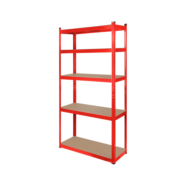 Metal lagerreol 2i1 5 hylder garage 180x90x40cm 750kg Rebel