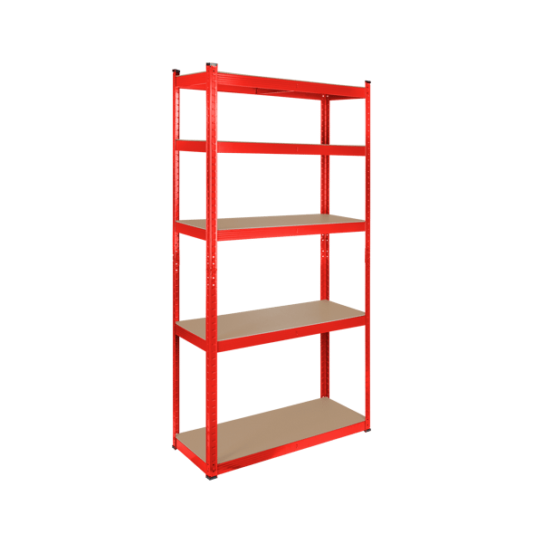 Metal lagerreol 2i1 5 hylder garage 180x90x40cm 750kg Rebel