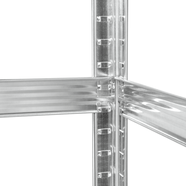 Metal lagerreol 2-i-1 5 hylder garage 180x90x40cm 875kg Rebel