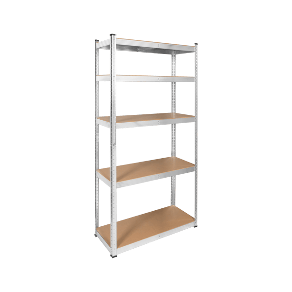 Metal lagerreol 2-i-1 5 hylder garage 180x90x40cm 875kg Rebel