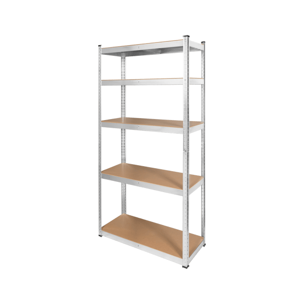 Metal lagerreol 2-i-1 5 hylder garage 180x90x40cm 750kg Rebel