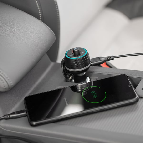FM-sender Bluetooth 5.0 2xUSB SD QC-oplader