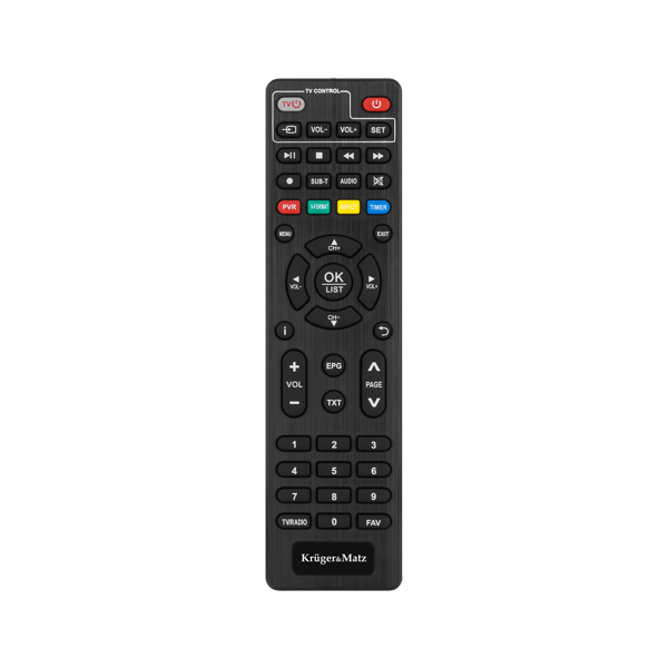 Tuner DVB-T2 H.265 HEVC Kruger&Matz HDMI SCART PVR EPG USB decoder