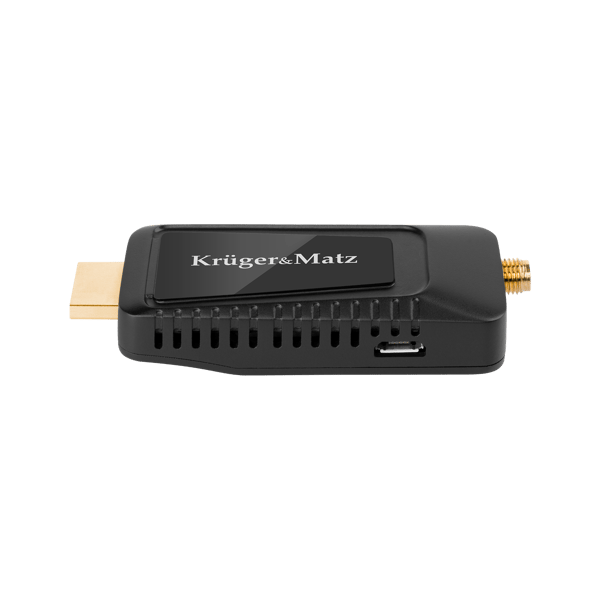 DVB-T2-viritin KrugerMatz H.265 HEVC -dekooderi HDMI:lle
