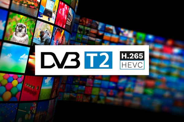 DVB-T2-viritin KrugerMatz H.265 HEVC -dekooderi HDMI:lle