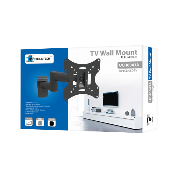 TV-beslag, flytbart TV, 13"-42", VESA 30 kg, justering 20° / 90°, STRONG