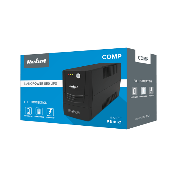 Computer UPS REBEL offline 850VA/480W 230 V 50Hz