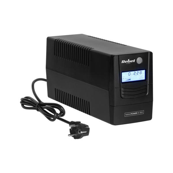 UPS REBEL Plus 850VA/480W LCD USB RJ45 computernødstrømforsyning