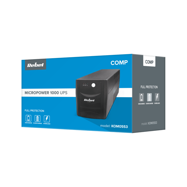 Hätävirtalähde UPS 1000VA/600W Micropower Rebel