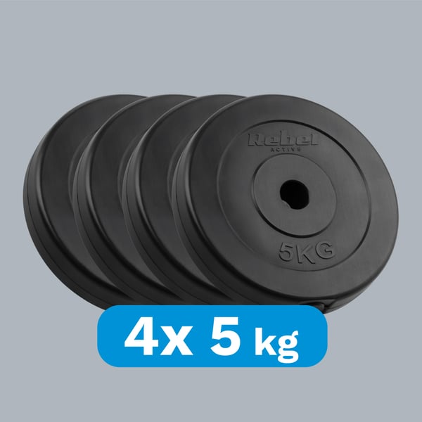Bitumenplade sæt 4x5kg 20kg hul 31mm klassisk plade REBEL