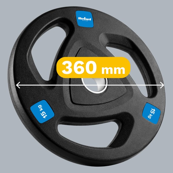 Olympisk støbejernsvægtskiver sæt 2x15 kg 30 kg 51 mm Rebel