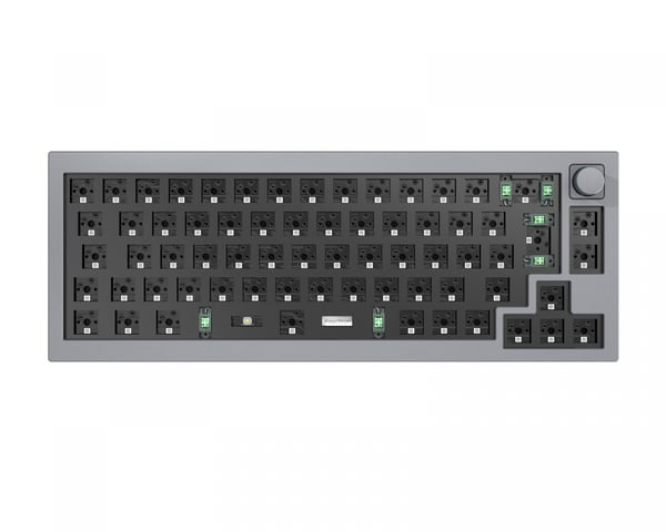 Q2 QMK ISO Barebone Knob Version - Silver Grey Q2 QMK ISO Barebone Knob Version - Silver Grey