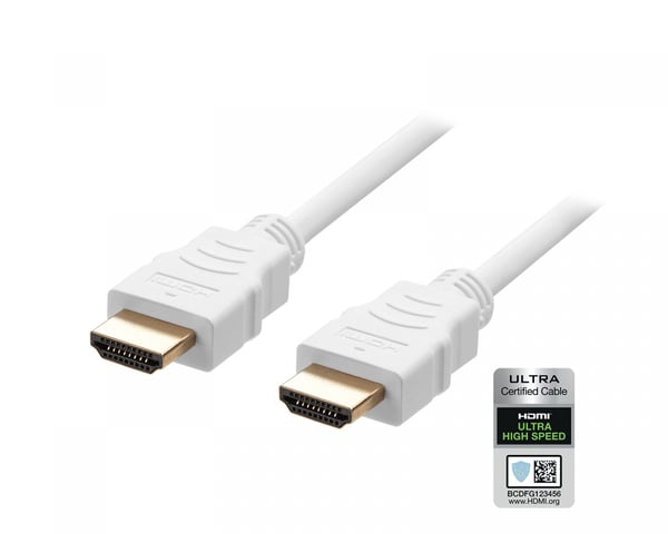 Ultra High Speed HDMI-kabel 2.1 - Hvid - 1m