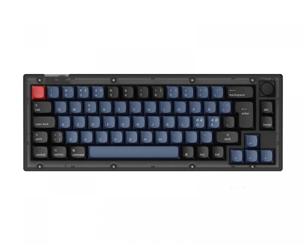 V2 QMK 65% RGB Knob Hotswap Tastatur - Frosted Black [K Pro Red]