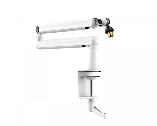 Low-Profile Boom Arm Stand - Valkoinen Mikrofoniteline