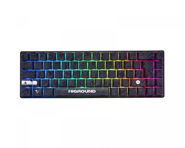 BLACKICE Base 65 Hotswap Gaming Tastatur - ISO UK [White Flame]