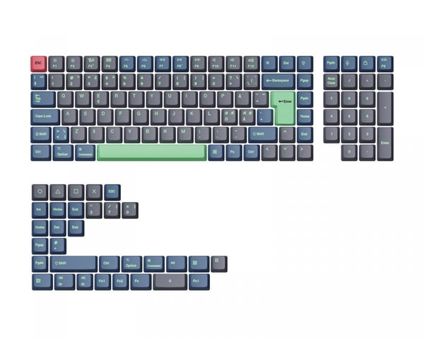 OEM Dye-Sub PBT Keycap Set - Hacker Full Set Nordic OEM Dye-Sub PBT Keycap Set - Hacker Full Set Nordic