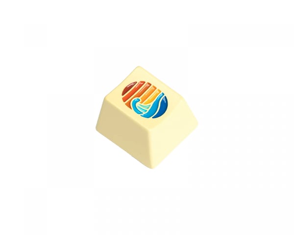 Colorful Great Wave Zinc Alloy Artisan Keycap - Pale Yellow Colorful Great Wave Zinc Alloy Artisan Keycap - Pale Yellow