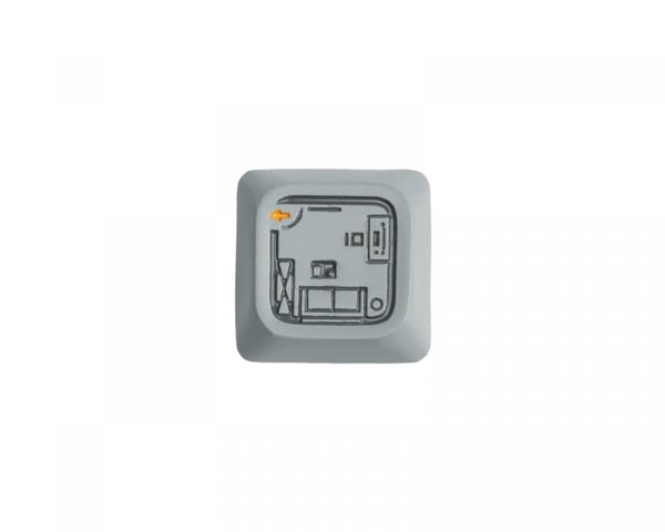 Zinc Alloy Low Profile LSA Artisan Keycap - Room Zinc Alloy Low Profile LSA Artisan Keycap - Room