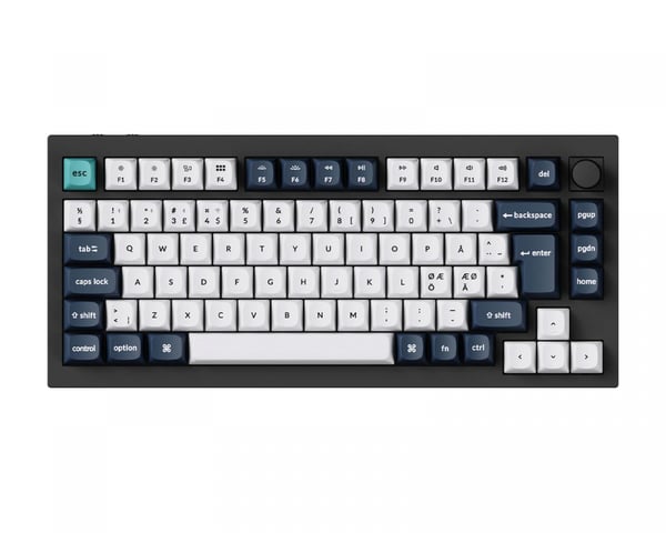 Q1 Max QMK 75% Trådløst Mekanisk Tastatur [Gateron Jupiter Brown] - ISO
