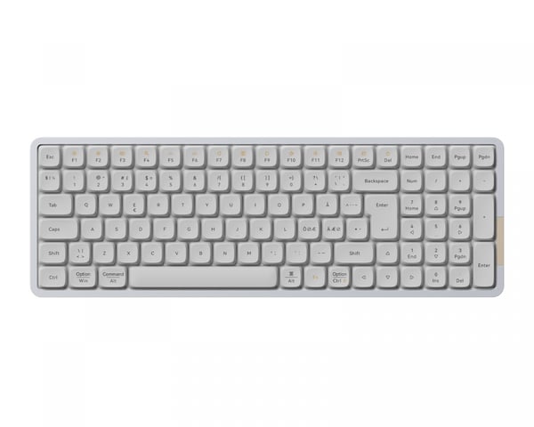 Flow100 96% Low-Profile RGB Mekaaninen Näppäimistö [Kailh Ghost] - Valkoinen