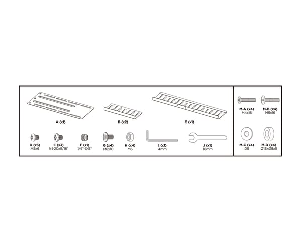 All-In-One VESA Compatible Device Shelf - hylly