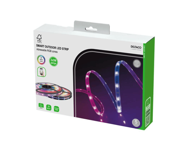 Wi-Fi LED-List sisä/ulko - 10m (2x5m)