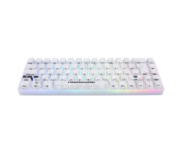 SNOWSTONE Base 65 Hotswap Gaming Tastatur - ISO Nordic [White Flame]