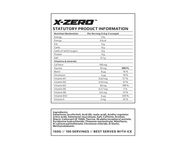 X-Zero Japanese Cherry - 100 Servings