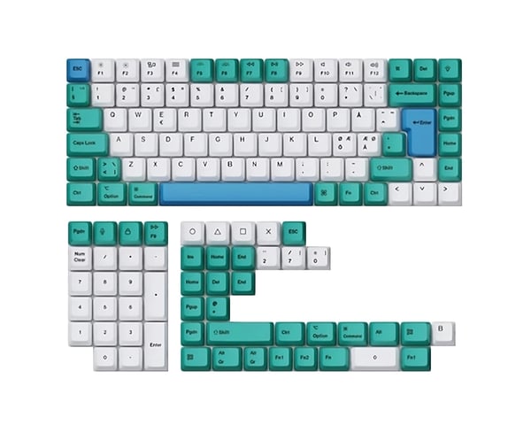 PBT Keycap set ISO Nordic - Iceberg