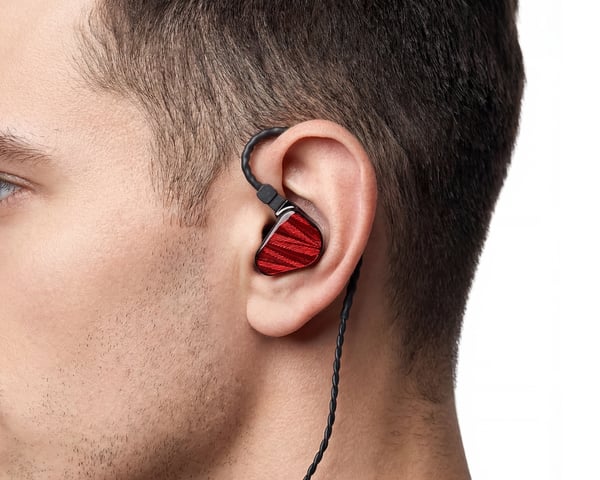 Zero IEM Hodetelefoner - Rød