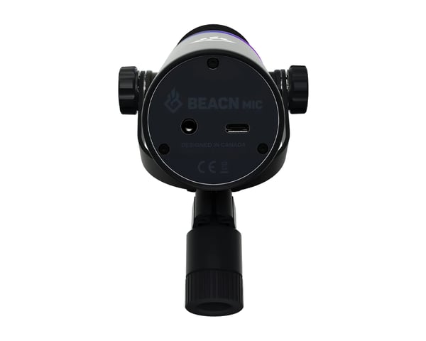USB-C RGB Dynamisk Podcast Mikrofon - Sort