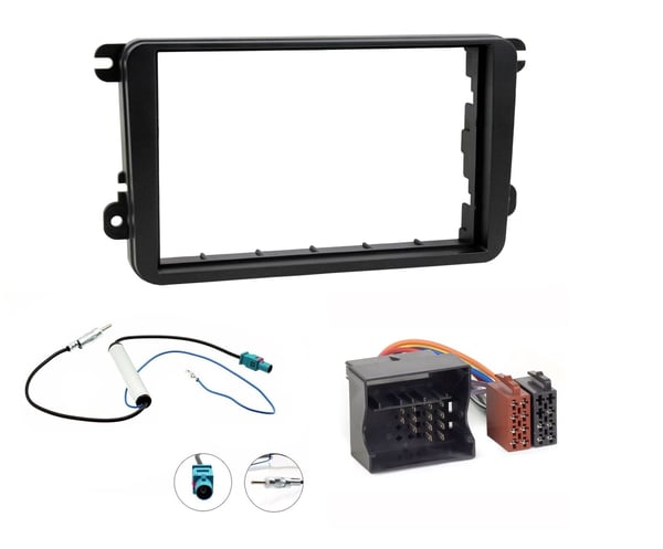 DOUBLE DIN FACIA WIRING LOOM HARNESS ADAPTER CT24VW06 FOR VW PASSAT 2005 ONWARDS