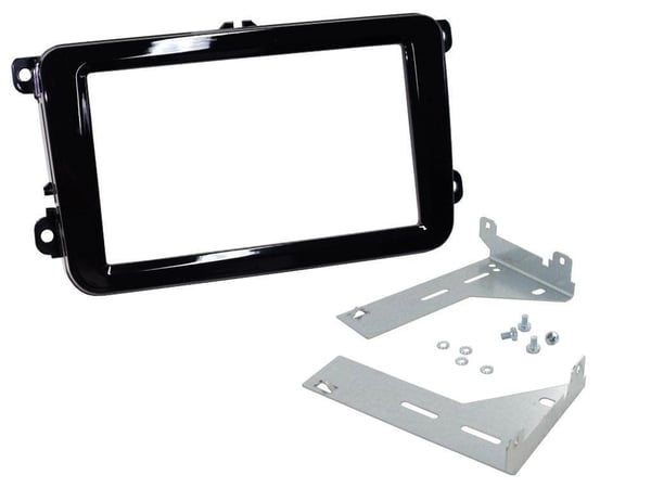 CT24VW20 BLACK CAR RADIO STEREO FACIA FASCIA PANEL DOUBLE DIN FOR VW SEAT SKODA