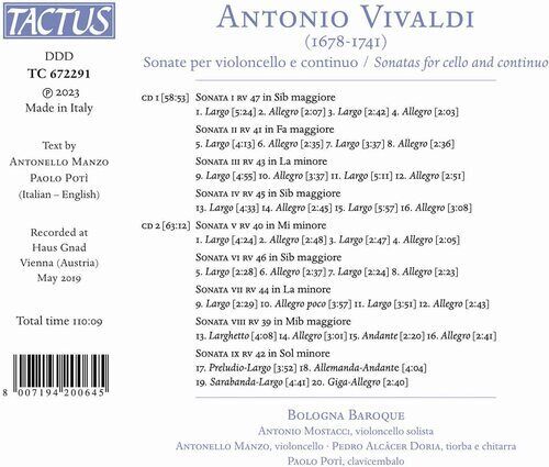 Antonio Vivaldi : Hans Enflo: Music for Violin Solo CD 2 discs (2023)