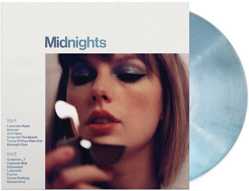 Taylor Swift : Midnights: Moonstone Blue Edition CD 12" Album Coloured Vinyl