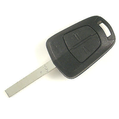 2 BUTTON REMOTE KEY CASE SHELL NEW BLADE FITS VAUXHALL OPEL