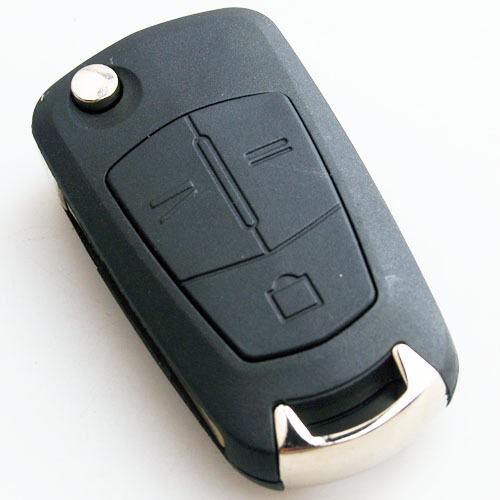 3 BUTTON FLIP REMOTE KEY FOB CASE NEW BLADE FOR VAUXHALL ZAFIRA