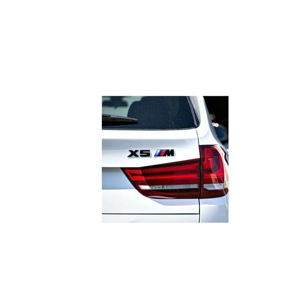 Gloss Black BMW X5 M Letters Rear Boot Lid Trunk Badge Emblem For X Series E53 E70 F15 G05 165mm x 25mm