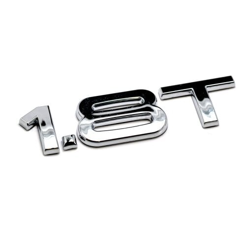 Chrome 1.8T rear boot lid lettering badge emblem for Audi.