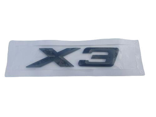 BMW X3 Rear Lettering For Lid Trunk, Badge, Emblem, Xdrive Series, Matt Black