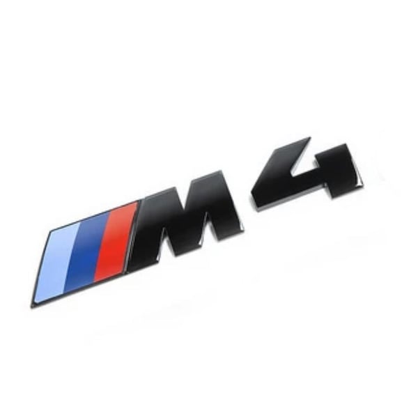 Gloss Black BMW M4 Letters Rear Boot Lid Trunk Badge Emblem For F32 115mm x 25mm