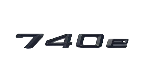 BMW 740e Rear Lettering For Lid Trunk, Badge, Emblem, 7 Series, Matt Black