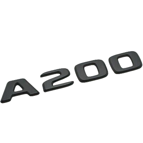 Matt Black A200 Car Letter Number Rear Trunk Boot Badge Emblem For Mercedes Benz