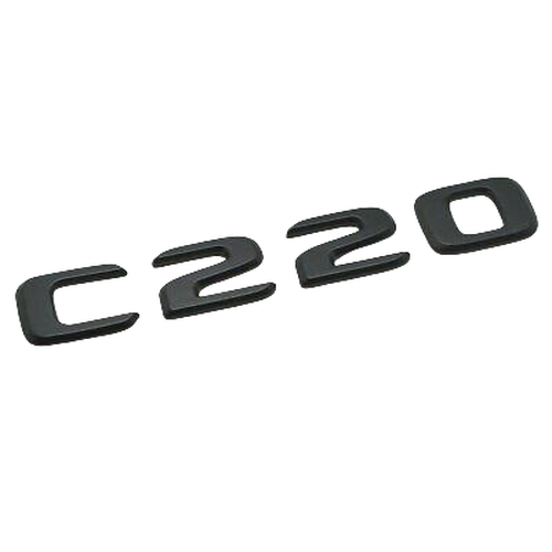 Matt Black C220 Car Letter Number Rear Trunk Boot Badge Emblem For Mercedes Benz