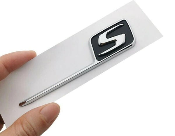 Mercedes AMG S Badge Black/Silver Sticker Emblem