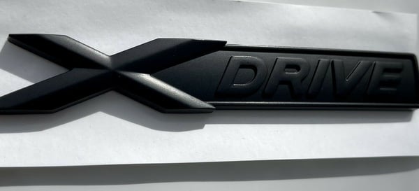 BMW Xdrive Matt Black Badge Emblem