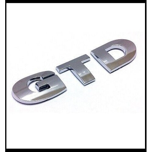 GTD Chrome Badge Emblem For VW Golf MK6 MK7 MK8 Mark 7 8 GT TDI RearBootTailgate GTD Chrome Badge Emblem For VW Golf MK6 MK7 MK8 Mark 7 8 GT TDI RearBootTailgate