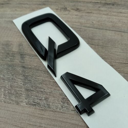 Q4 Rear Boot Lid Trunk Black Gloss Adhesive Badge Sticker Emblem Decal for Audi