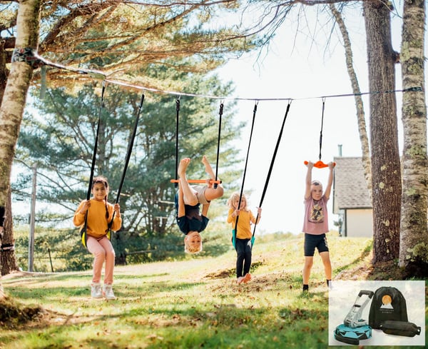 Adventure Sports Slackline kit med gungor, twister och monkey bar Adventure Sports Slackline kit med gungor, twister och monkey bar